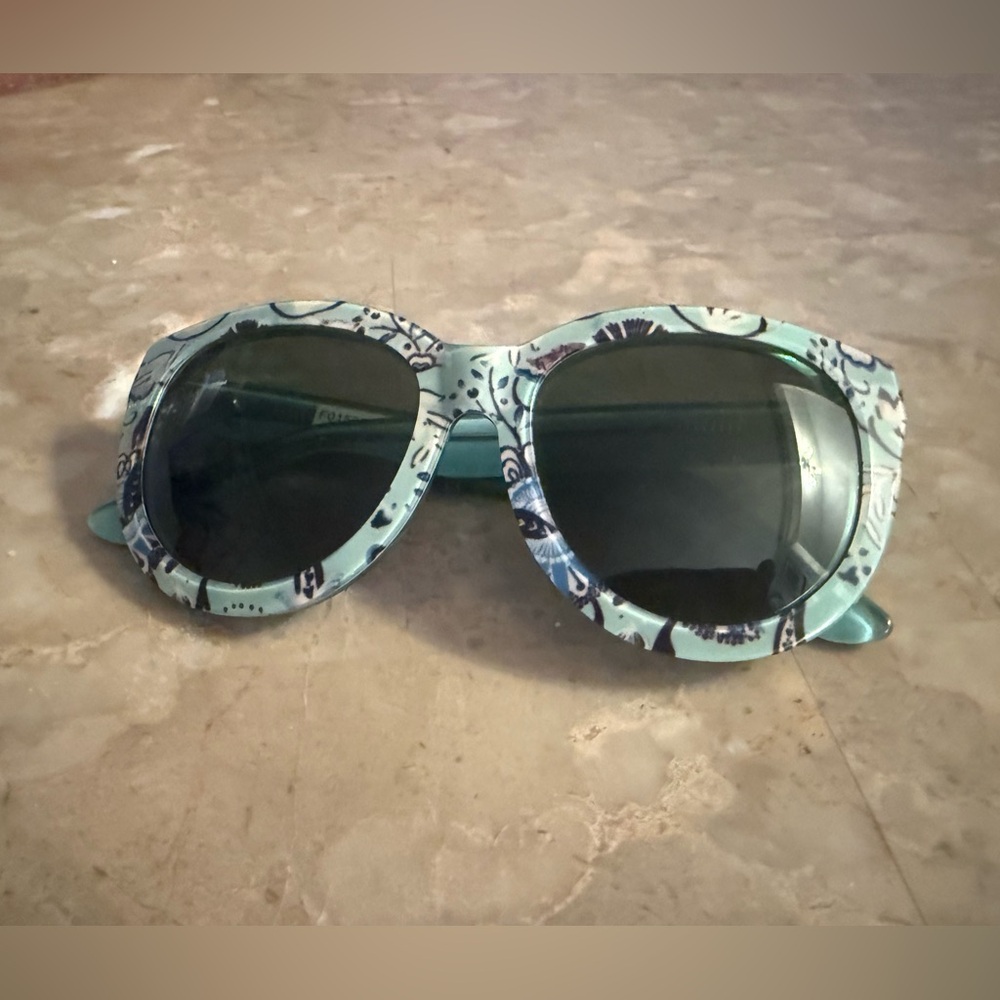 J. Mclaughlin Blue Patterned Sunglasses - image 1